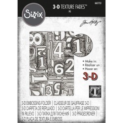 3D Textured Fades Embossing Numbered - Tim Holtz - Sizzix