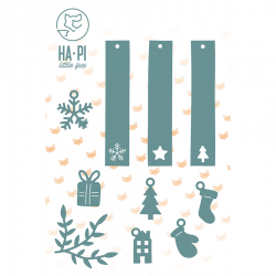 Set de Troqueles Etiquettes de Noël - HA PI Little Fox