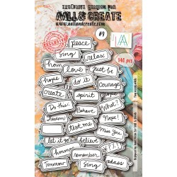 Set de Die Cuts Aall&Create No.009 - Tiny Words White