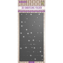 3D Carpeta de Embossing - Slimline Stars & Dots - Nellie Snellen