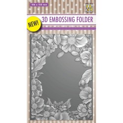 3D Carpeta de Embossing - Flower Frame - Nellie Snellen