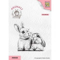 Sello Transparente Two Rabbits - Nellie Snellen