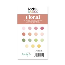 Pad de Papeles 15x7.5cm Back to Basics - Floral - Mintopia