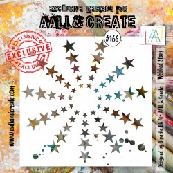 Stencil AALL & Create N.166 - Webbed Stars -Bipasha Bk