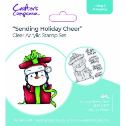 Sello Cute Penguin - "Sending Holiday Cheer"