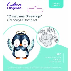 Sello Cute Penguin - "Christmas Blessings"