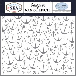 Stencil Nautical Anchors - Carta Bella