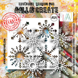 AALL and Create - Stencil No. 174 - 6"x6"- Festive Foursome