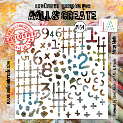 AALL and Create - Stencil No. 154 - 6"x6"- Messy Math